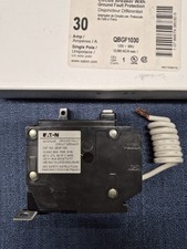 Eaton 30 Amp GFCI Breaker- QBGF-1030, Single Pole, 120v. NIB.