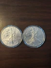 2016 Walking Liberty Eagle Silver Dollar 1 oz Lot of 2