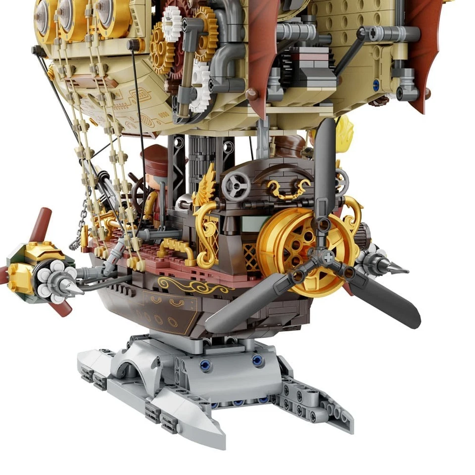Action Figure Pantasy Steampunk Airship Set Costruzioni da 2814 Pezzi 38 cm - Immagine 4 di 4