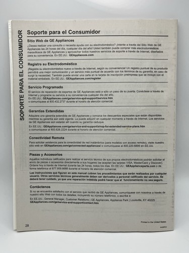 GE Profile Washer Owner's Manual & Installation Instructions English/Espanol - Picture 2 of 5