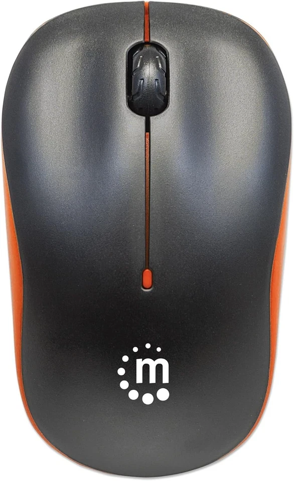 Manhattan Success Wireless Mouse, Black/Orange, 1000dpi, 2.4Ghz (up to 10m), USB - Image 4 of 4