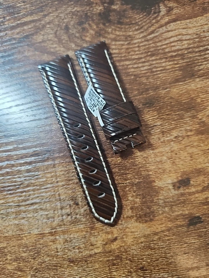 Reloj Panerai RIVA 22/20 mm vintage correa de cuero marrón OEM para hebilla Tang  Foto 3 de 4