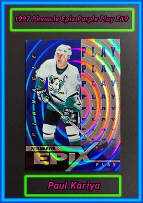 1997-98 Pinnacle Epix Purple Play E19 Paul Kariya Anaheim Ducks