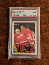 1987 O-PEE-CHEE #123 ADAM OATES RC RED WINGS HOF PSA 9