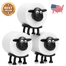 3-Pack Sheep Toilet Paper Holder Cute Bathroom Organizer OPP Pack Set