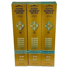 Gonesh Incense Sticks Extra Rich Collection: Ocean 12 Pack (20 Sticks/Pack) 