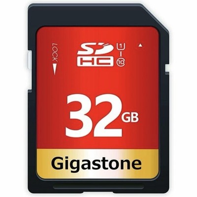 One Gigastone 32GB SD Card, Memory Card for Cameras, Full HD Video, SDHC U1