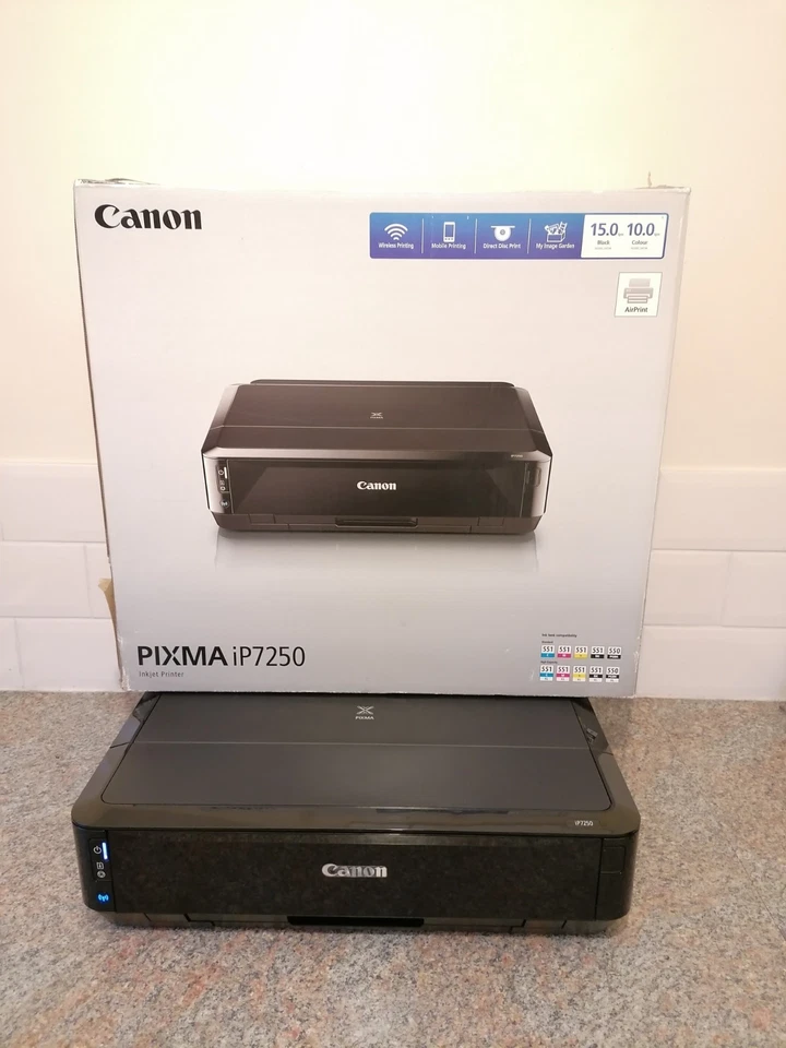 🖨️Canon Pixma iP7250 Wireless Inkjet Photo,High Resolution,Duplex,Disc Printing - Image 4 of 4
