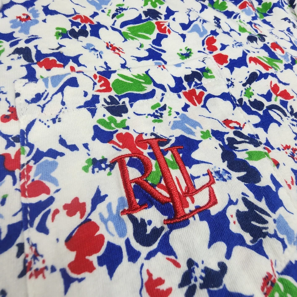 Conjunto de pijama Lauren Ralph Lauren 3X floral algodão botão top e calça monograma plus size - Imagem 4 de 4