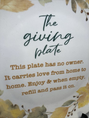 The Giving Plate Harvest home 10.5” - Picture 3 of 13