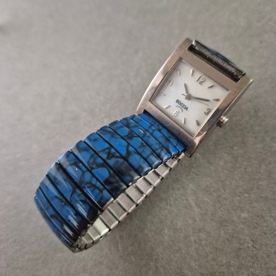 Boccia Damen Uhr aus Titan   Kompakt & modern mit blauem Armband