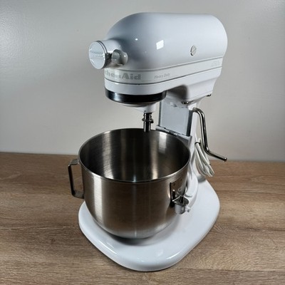 KitchenAid K5SS White Heavy Duty Stand Mixer W/ Bowl K5SSWW - CLEAN & Working