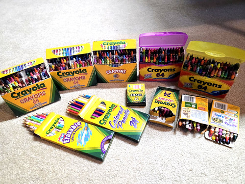 400+CRAYOLA LOT Crayons Colored Pencils, Erasable Colored Pencils, Colored Chalk