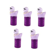 Cute Duck Valve Stem Caps, Tire Valve Caps, Glow in The Dark Hot Rubber Purple