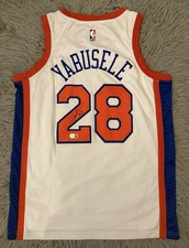 Guerschon Yabusele Signed New York Knicks Home White Jersey Beckett COA NBA Auto