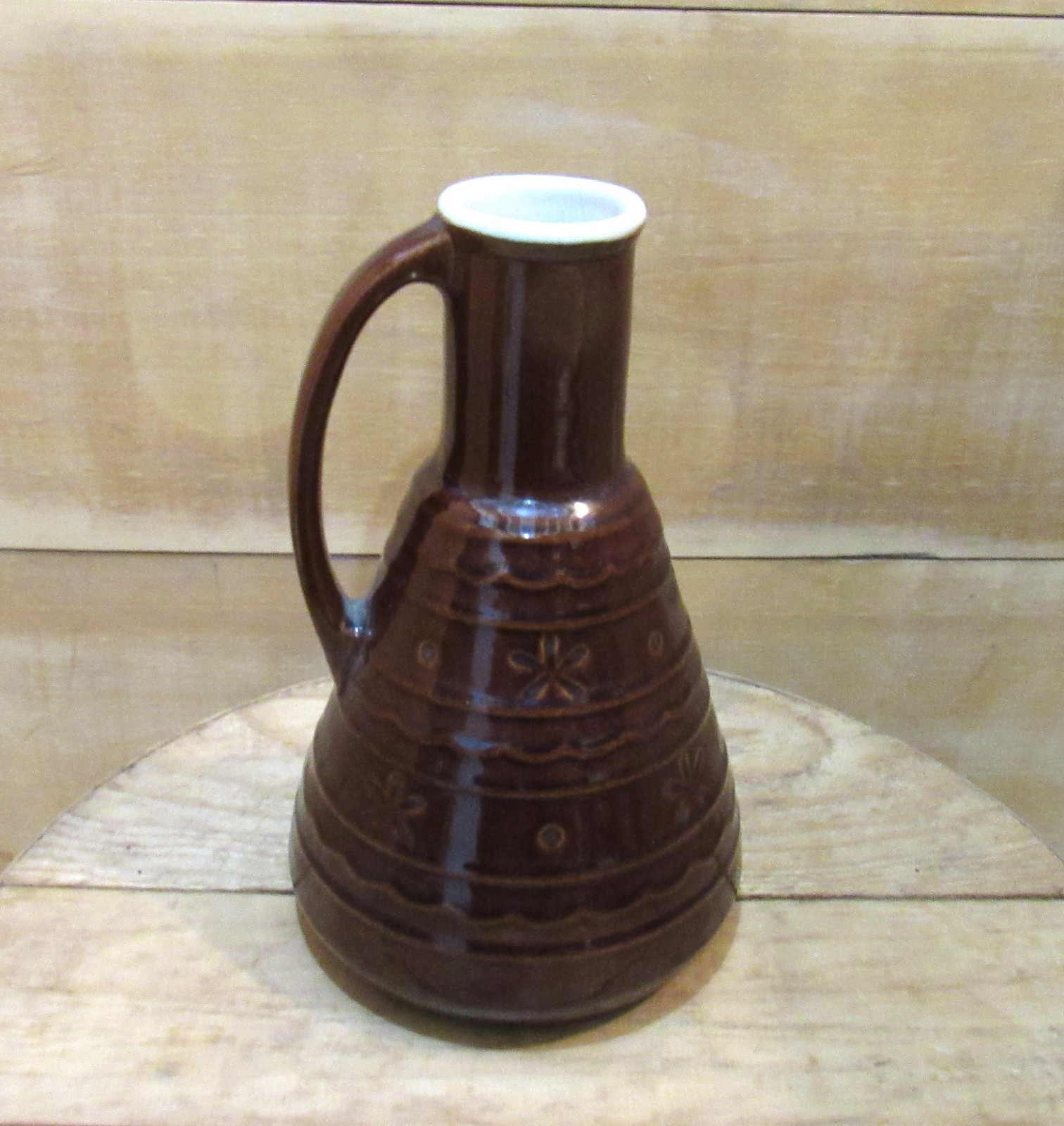1 Marcrest Daisy Dot Jug. 6¼"W x 10"H. There Are 2 Hairline Cracks on the Top.
