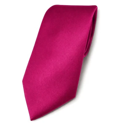 TigerTie Designer Krawatte in magenta einfarbig Uni - Bild 1 von 4