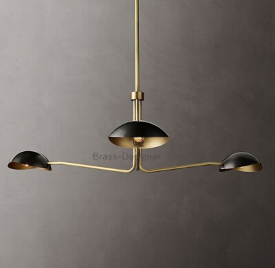 1950s Designs Messing Schwarz Orb Sputnik Italienische Decke Stilnovo Chandelier
