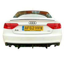 Audi A5 2 Türer 8T3 lackiert schwarz glänzend S5 PAAR 08-18 Kofferraum Lippe Spoiler Flügel