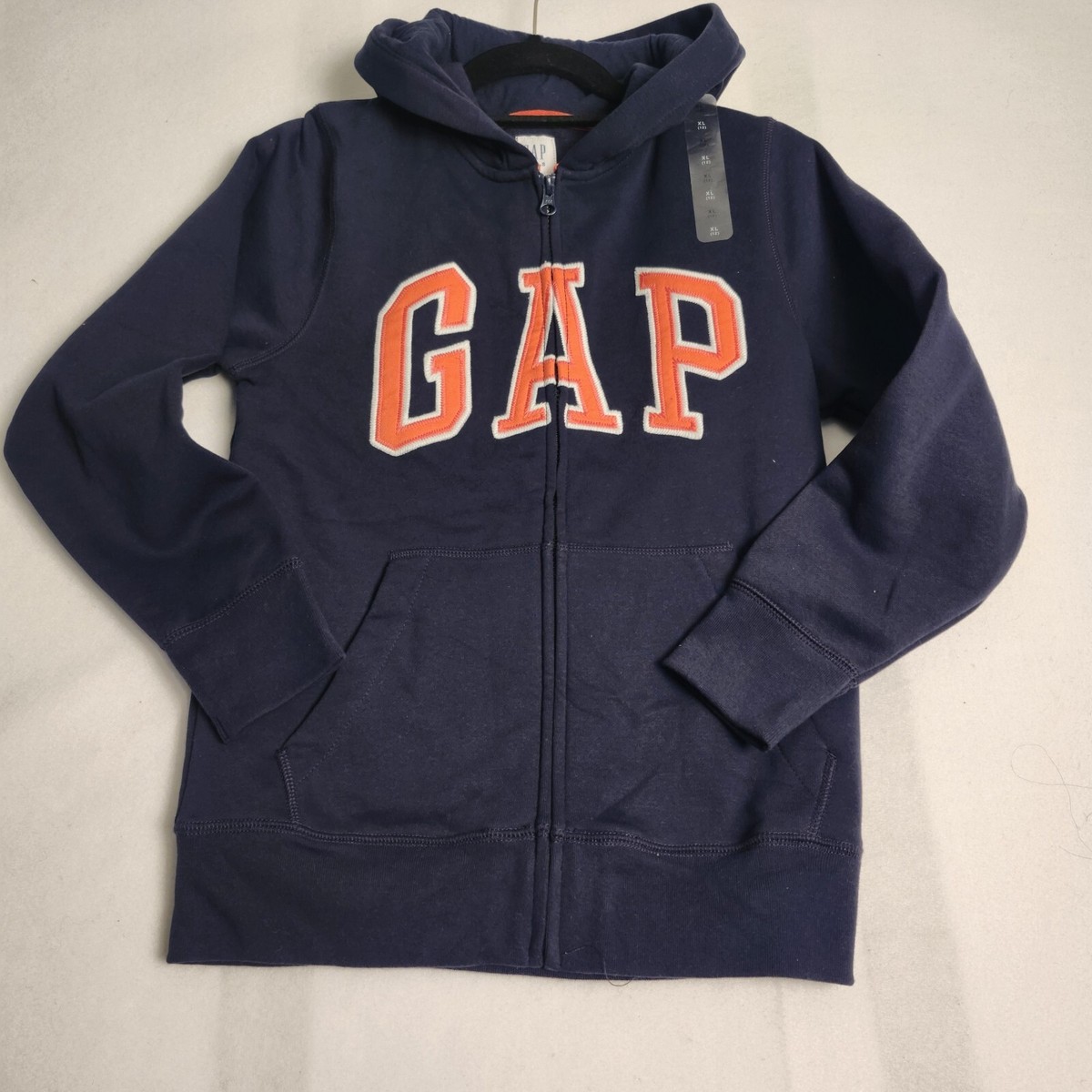 Gap Full Zip Hoodie Boys Size XL Blue Navy Galaxy Long