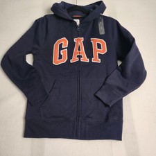 Gap Full Zip Hoodie Boys Size XL Blue Navy Galaxy Long sleeve Logo NWT
