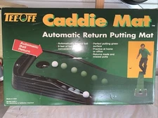 Caddie Mat Tee Off Golf Practice Putting Putter Mat auto return 9 Feet vtg 1996