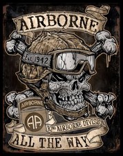 Airborne All The Way Skeleton Pilot Fly Bones -Refrigerator Fridge MAGNET