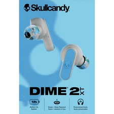 Skullcandy Dime 2 XT Wireless In-Ear Earbuds Gray / Blue NEW
