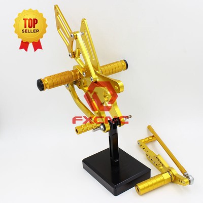 CNC Gold Front Rearset Footpeg Pegs Rest GP Shift Fit YZF R1 2009-2014 2013 2012