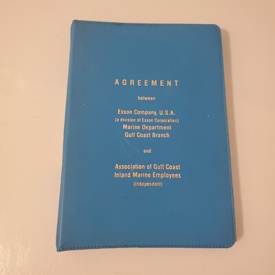 1981 Exxon Company Agreement Between Gulf Coast Inland Marine RARE
