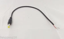 CCTV DC Power Plug Male Connector 5.5mm x 1.7mm Male Socket With Cord Cable 30cm