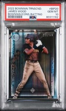 James Wood 2022 Bowman Transcendent Collection Bowman Icons /50 Hands Up PSA 10