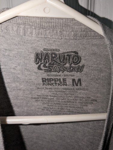 Naruto Shippuden Itachi Uchiha Men’s T Shirt Grey Graphic Tee - Size Medium - Picture 2 of 5