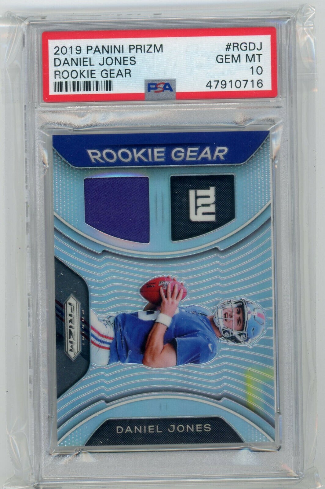 Daniel Jones Panini Prizm Rookie Gear #RGDJ Base