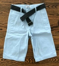 Old Navy Boys size 12 belted light blue khaki shorts