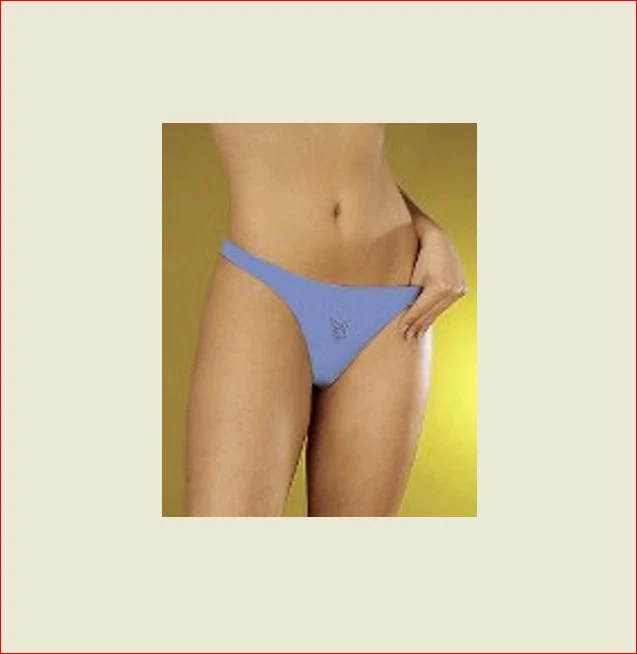 Tanga de algodón elástico cabeza de conejo estampada lentejuelas playboy íntimates para mujer A0223 Foto 3 de 3