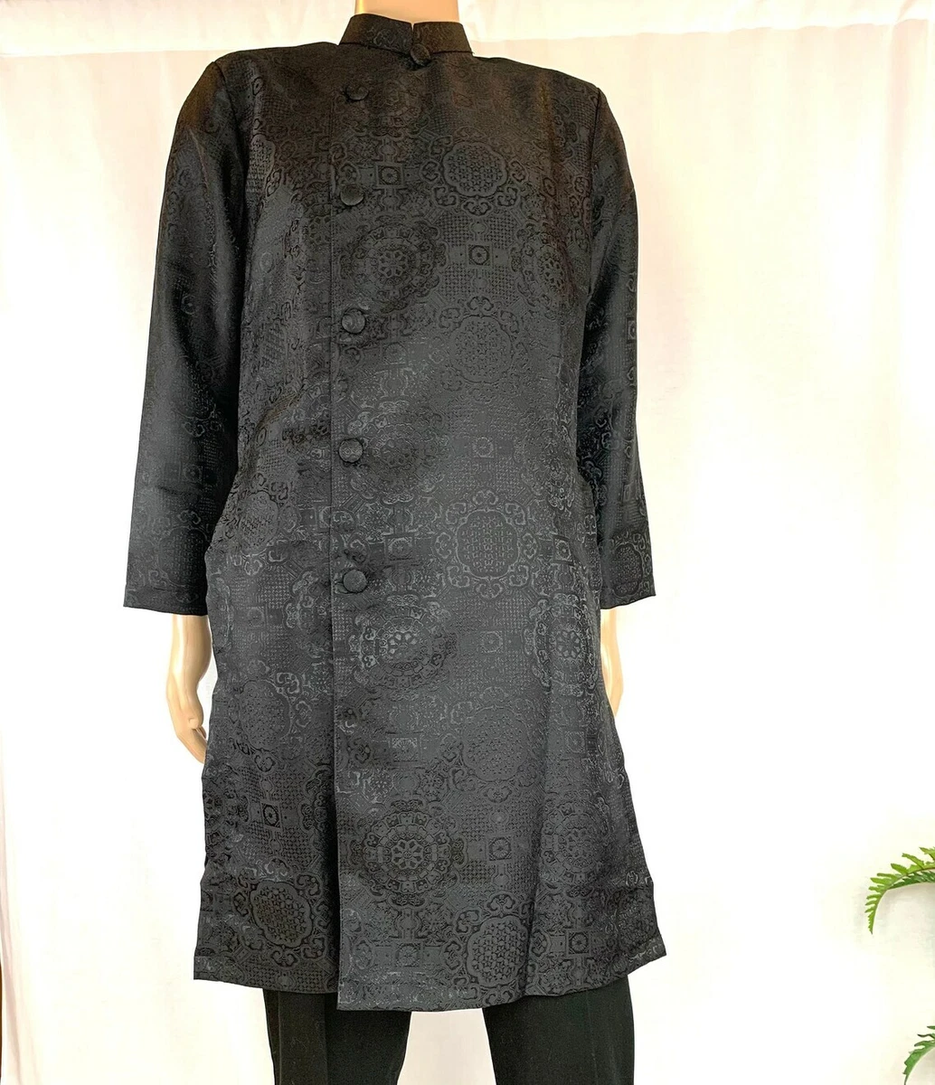 Black Ao Dai for Men, Traditional Vietnamese Gam Ao Dai for Men, Ao Dai Nam  G19