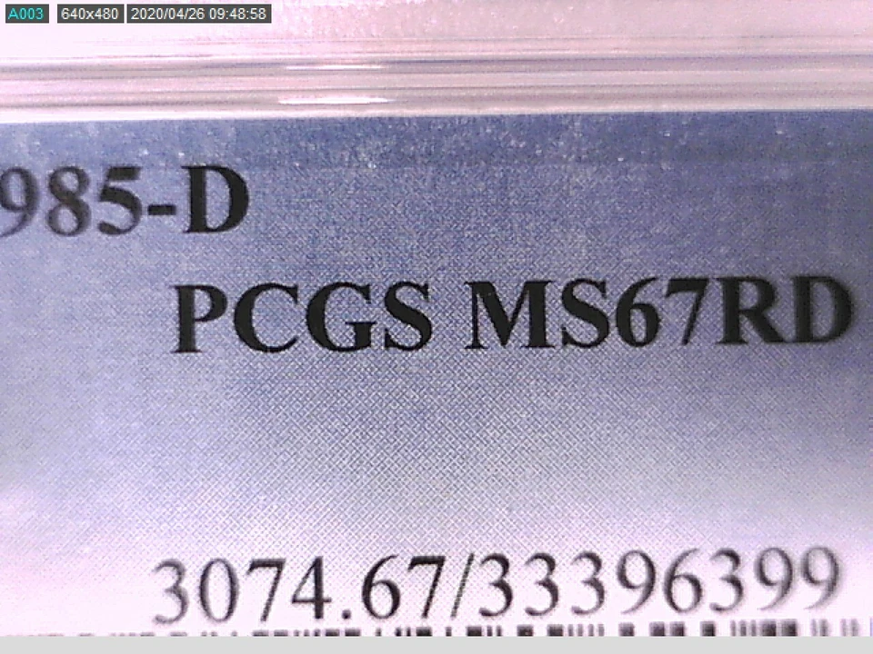 1985 D Lincoln Memorial Cent PCGS MS 67 RD 33396399 - Image 3 of 3