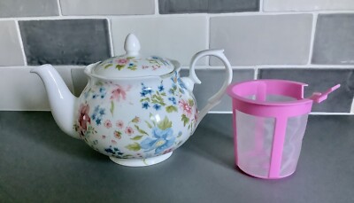 Whittard of Chelsea Bone China 1 Liter ~ große Teekanne Floral Chintz ~ Chatsford