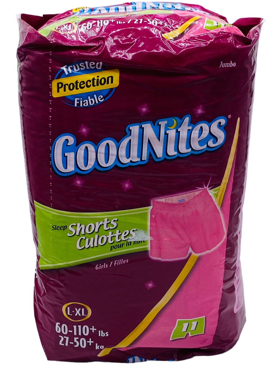 おむつ用品 goodnites XXL 54kg-75kg Goodnites Girls' Nighttime Underwear - XS - Giga Pack - 44ct