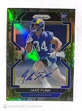 Jake Funk 2021 Panini Prizm #402 Camo Prizm Auto RC 23/25 Rookie Autograph Rams