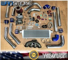 For Hd Civic B Series B16 B18 B20 T3t4 .63 Turbo Kit Manifold Intercooler Bov Bl