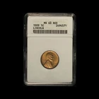 1909 1c Lincoln Cent ANACS MS63 Red Soapbox - Free Shipping USA