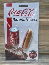 NOS Vintage 1995 COCA COLA Magnets Magnet Set Hot Dog & Cola Can  (Sealed Pkg)