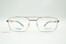 Vintage Men BI 7862-2 Gold Brown Oval Glasses Frame Eyeglasses NOS