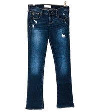 Abercrombie Kids Jeans Girls 16 Distressed Med Wash 27 x 31 Youth