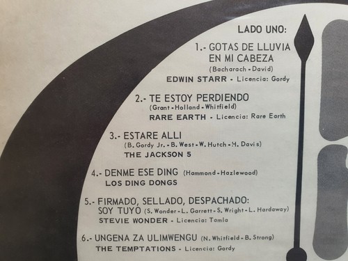 V/A DIANA ROSS STEVIE WONDER THE TEMPTATIONS 1970 MONO UNIQ CVR & ERRORS CHILEAN - Picture 5 of 17