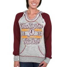Washington Redskins Women's Scoop Pullover Hoody Sweatshirt by Majestic Athletic