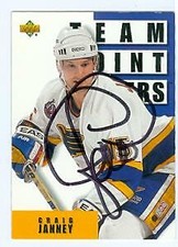 Craig Janney autographed Hockey Card (St. Louis Blues) 1993 Upper Deck #303
