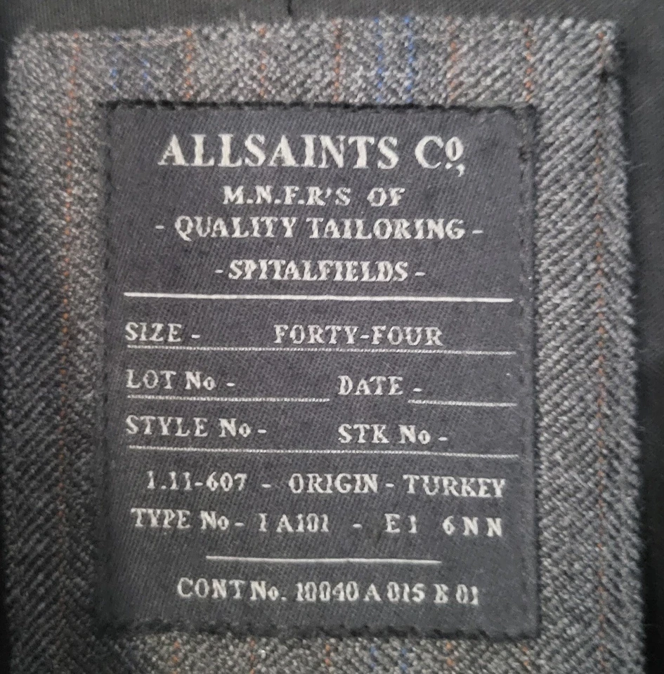 Rag & Bone Men's Long Coat 44L - Image 3 of 4